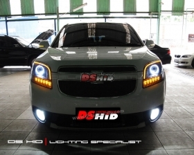 DS Projector Bixenon + DS HID 6000K + Angel Eyes + LED Strip ( Headlamp ) 
DS HID 6000K ( Foglamp )