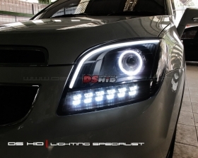 DS Projector Bixenon + DS HID 6000K + Angel Eyes + LED Strip ( Headlamp ) 
DS HID 6000K ( Foglamp )