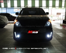 DS Projector Bixenon + DS HID 6000K + Angel Eyes + LED Strip ( Headlamp )
DS HID 6000K ( Foglamp )