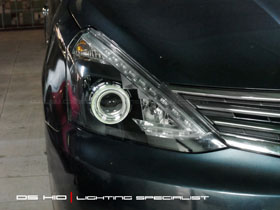 DS Projector + DS HID 6000K + Angel Eyes LED 