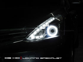 DS Projector + DS HID 6000K + Angel Eyes LED 