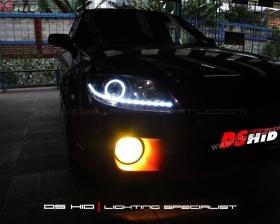 DS Projector Bixenon + DS HID 6000K + Angel Eyes + LED Strip ( Headlamp )
DS HID 3000K ( Foglamp )