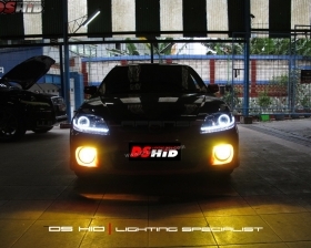 DS Projector Bixenon + DS HID 6000K + Angel Eyes + LED Strip ( Headlamp )
DS HID 3000K ( Foglamp )