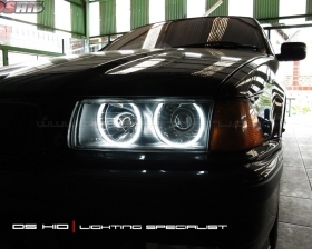 DS HID 6000K + Angel Eyes BMW E36