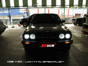 DS HID 6000K + Angel Eyes BMW Seri 3 E30