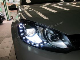 Headlamp Projector Bixenon Golf MK6 + DS HID 6000K