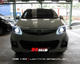 DS Projector Bixenon + DS HID 6000K + Angel Eyes + LED Strip + Black Housing 