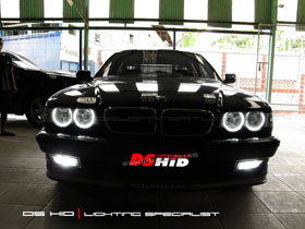 DS HID 6000K + Angel Eyes BMW Seri 7 E38