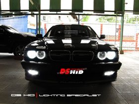 DS HID 6000K + Angel Eyes BMW Seri 7 E38