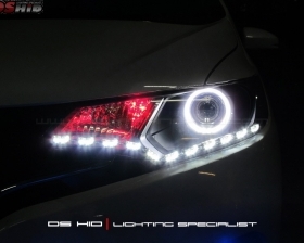 DS Projector Bixenon + DS HID 6000K + Angel Eyes + LED Strip ( Headlamp )
DS HID Biru ( Foglamp )