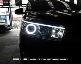 DS Projector AFS + DS HID 6000K + Angel Eyes + LED Strip ( Headlamp )
DS HID 6000K ( Foglamp )