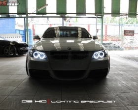 BMW Seri 3 E90 Headlamp Aftermarket Upgrade Angel Eyes