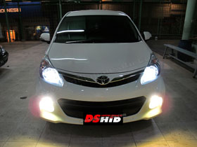 DS Projector Bixenon + New DS HID V1 6000K + Angel Eyes putih ( Headlamp )
New DS HID V1 3000K ( Foglamp )