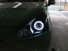 DS Projector Bixenon + DS HID 6000K + Angel Eyes + Blackhousing ( Headlamp )
DS HID 3000K ( Foglamp )