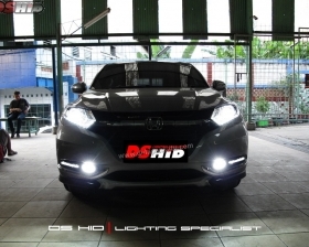 DS Projector Bixenon + DS HID 6000K + Angel Eyes + LED Strip ( Headlamp )
DS HID 6000K + DRL Honda HRV ( Foglamp )